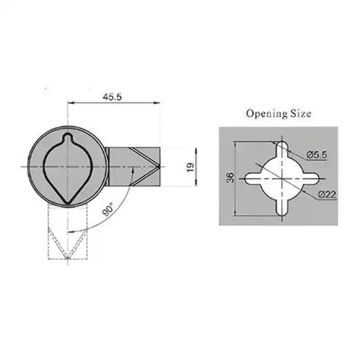 Durable Zinc Alloy Industrial Cam Locks for metal doors with dust proof and water proof performance