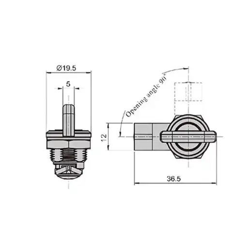Durable Zinc Alloy Industrial Cam Lock for mini chassis cabinet and distribution box with water proof performance