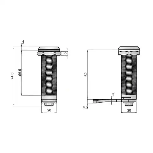 Stainless Steel SUS304 Industrial Cam Lock for High-grade power box, control box and automation equipment with waterproof performance