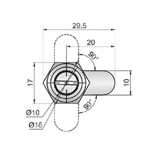 Mini pressing and rotating open zinc alloy camlock cylinder for chassis cabinet and control side door with anti-vibration performance