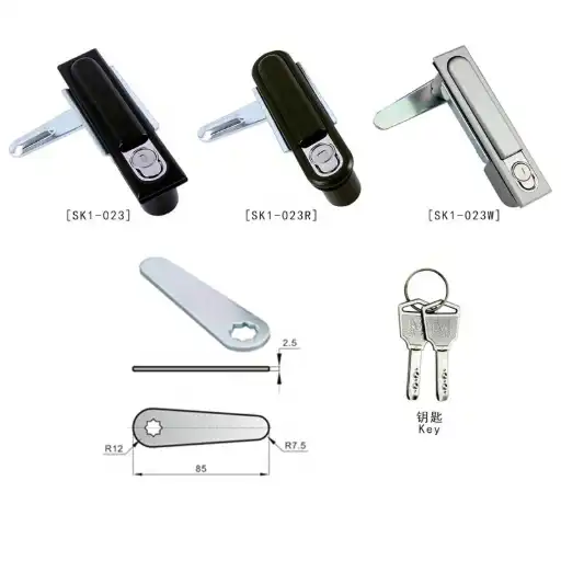 Waterproof and dustproof panel handle lock with keys