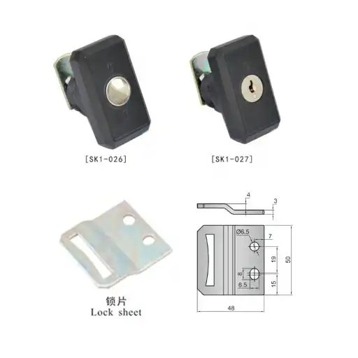 Cabinet panel lock with or without keys