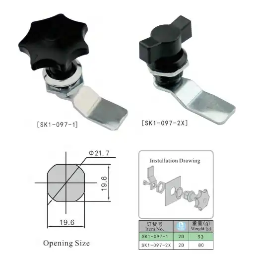 Waterproof sealing industrial and machinery camlock with nylon plastic handle