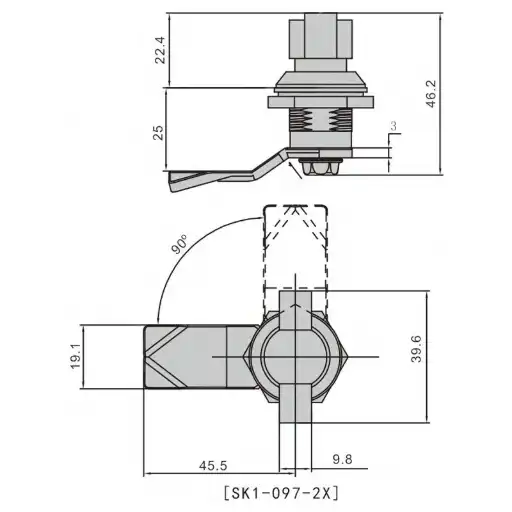 Waterproof sealing industrial and machinery camlock with nylon plastic handle