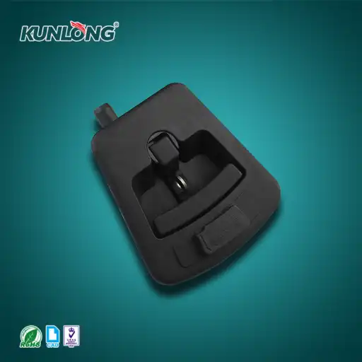 Waterproof and dustproof adjustable paddle lock with black pleastic body