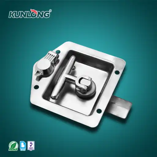 Stainless steel 304 paddle latch with dust proodt cover on the cylinder