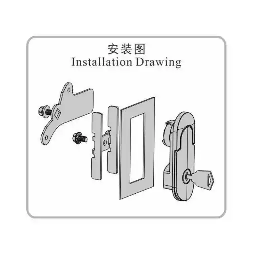 90 degree rotating open handle panel lock with or without cylinder