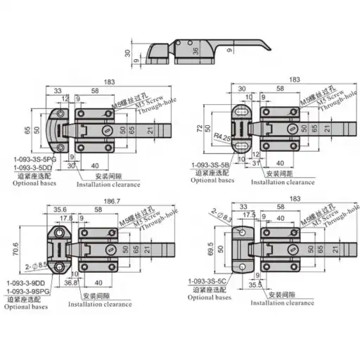 high quality handle latch with strong flex and compression force