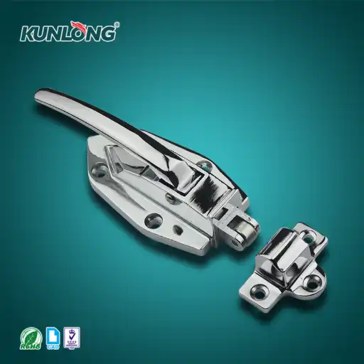 zinc alloy handle latch with impact type closing structure