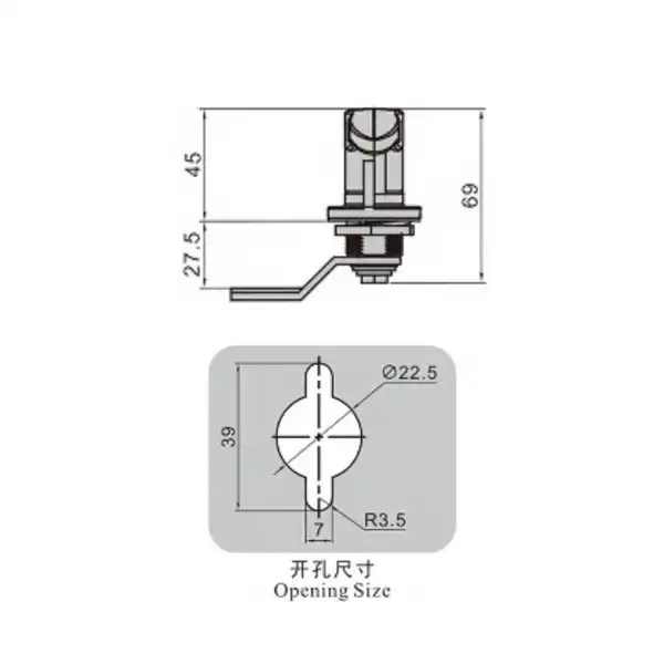 lever handle lock can be used to single, two and three points latch