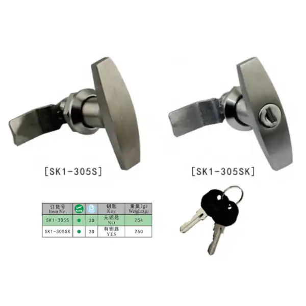 SUS316 Stainless handle lock with or without cylinder