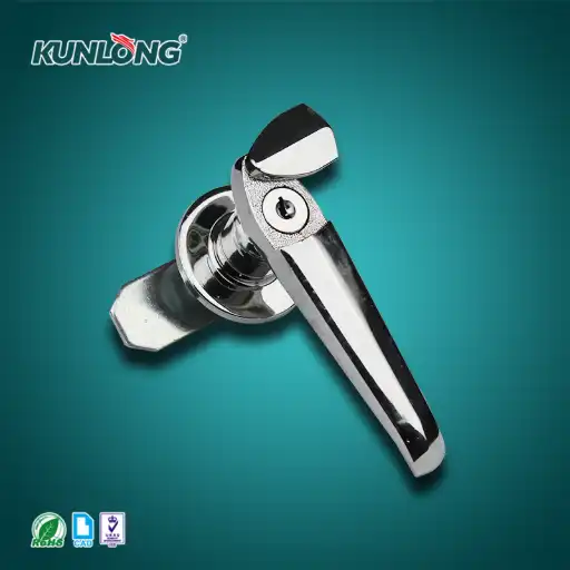 Zinc alloy lever handle lock with cylinder and dust-proof cover