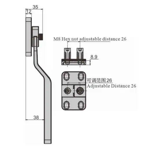sus304 handle latch with patented design