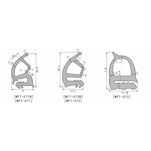 Sealing Strip MFT 71-73 dimension figure