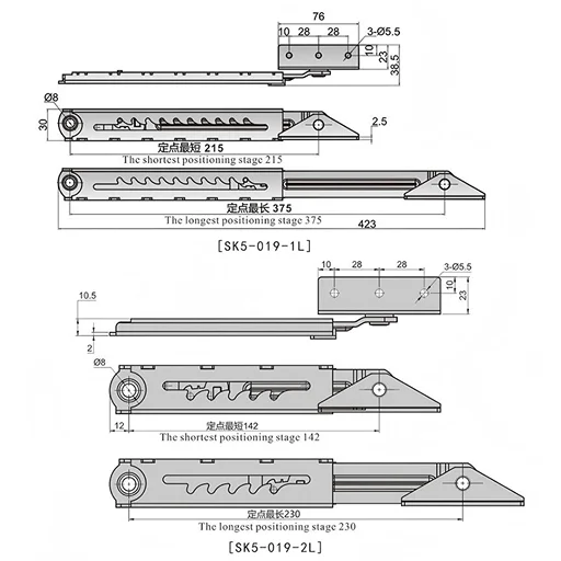 Dimension drawing of SK5-019